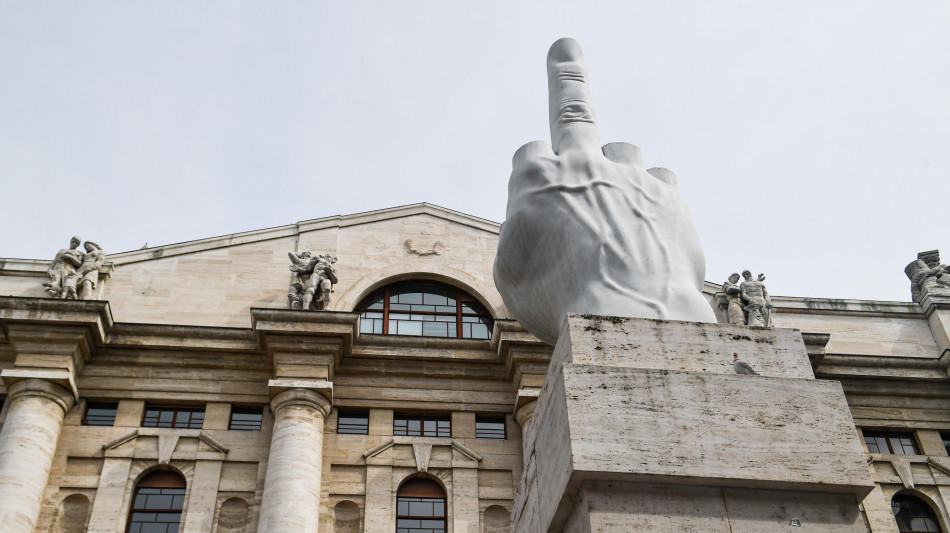 Borsa: Milano apre in calo, Ftse Mib -0,16% sugli scudi Leonardo
