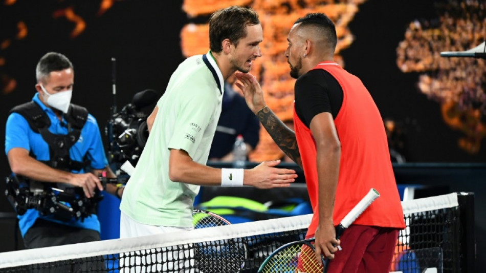 Open d'Australie: Daniil Medvedev &eacute;limine Nick Kyrgios en 4 sets au 2e tour